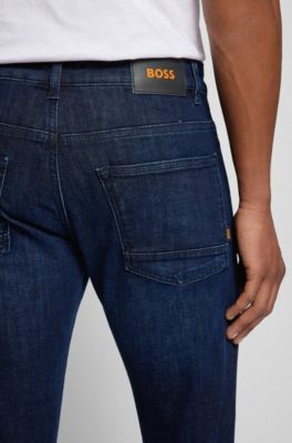 BOSS - Blaue Slim-Fit Jeans aus Super-Stretch-Denim