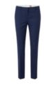 Pantaloni regular fit in misto lana vergine e seta, Blu scuro