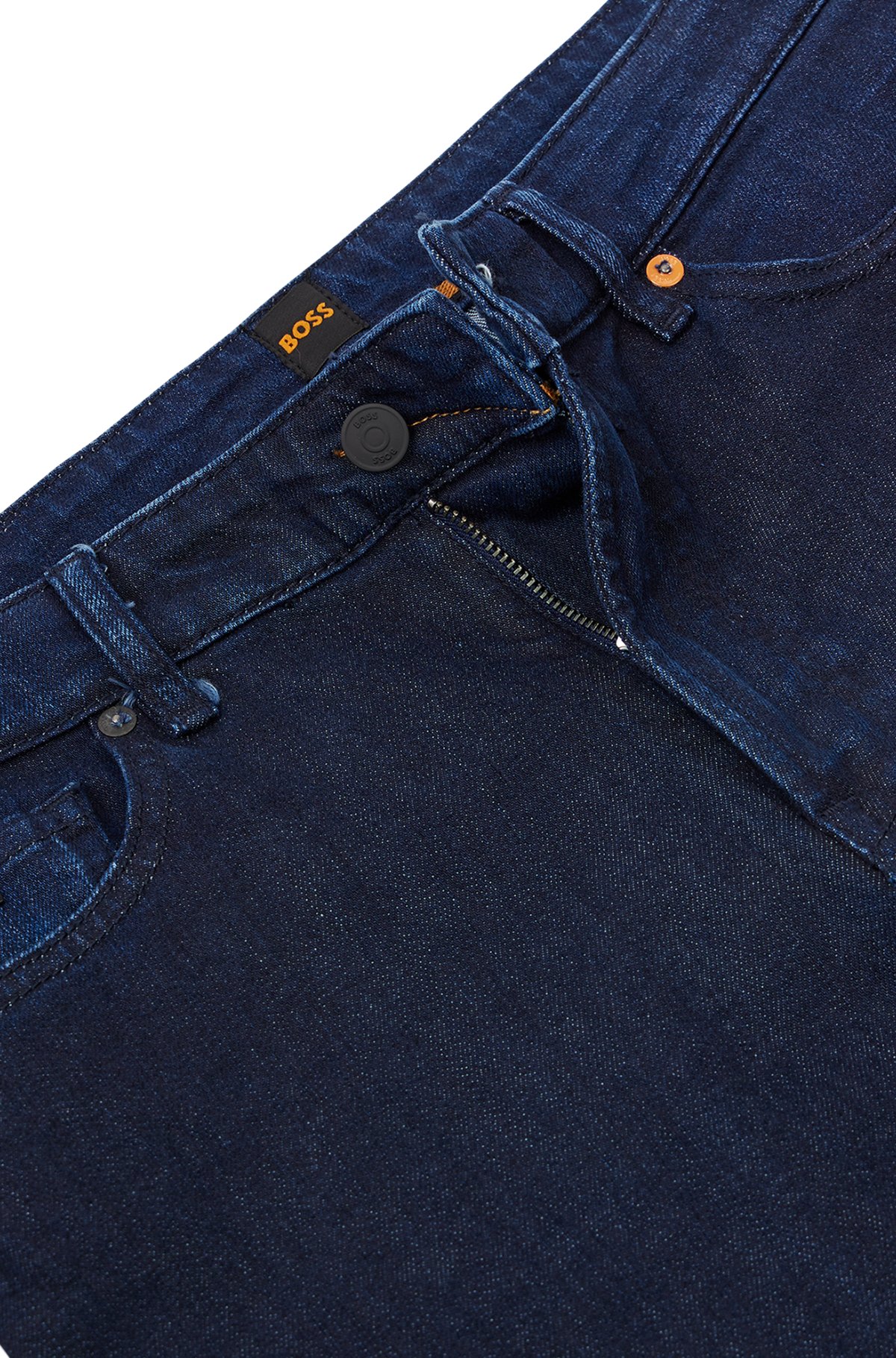 Regular-fit jeans van blauw comfortabel stretchdenim, Donkerblauw