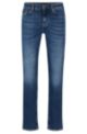 Dunkelblaue Slim-Fit Jeans aus komfortablem Stretch-Denim, Blau