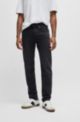 Tapered-fit jeans van zwart superstretchdenim, Zwart
