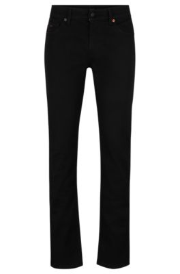 Pantalon Slim En Denim Stretch Luxe - Noir - Taille : 38 - Homme