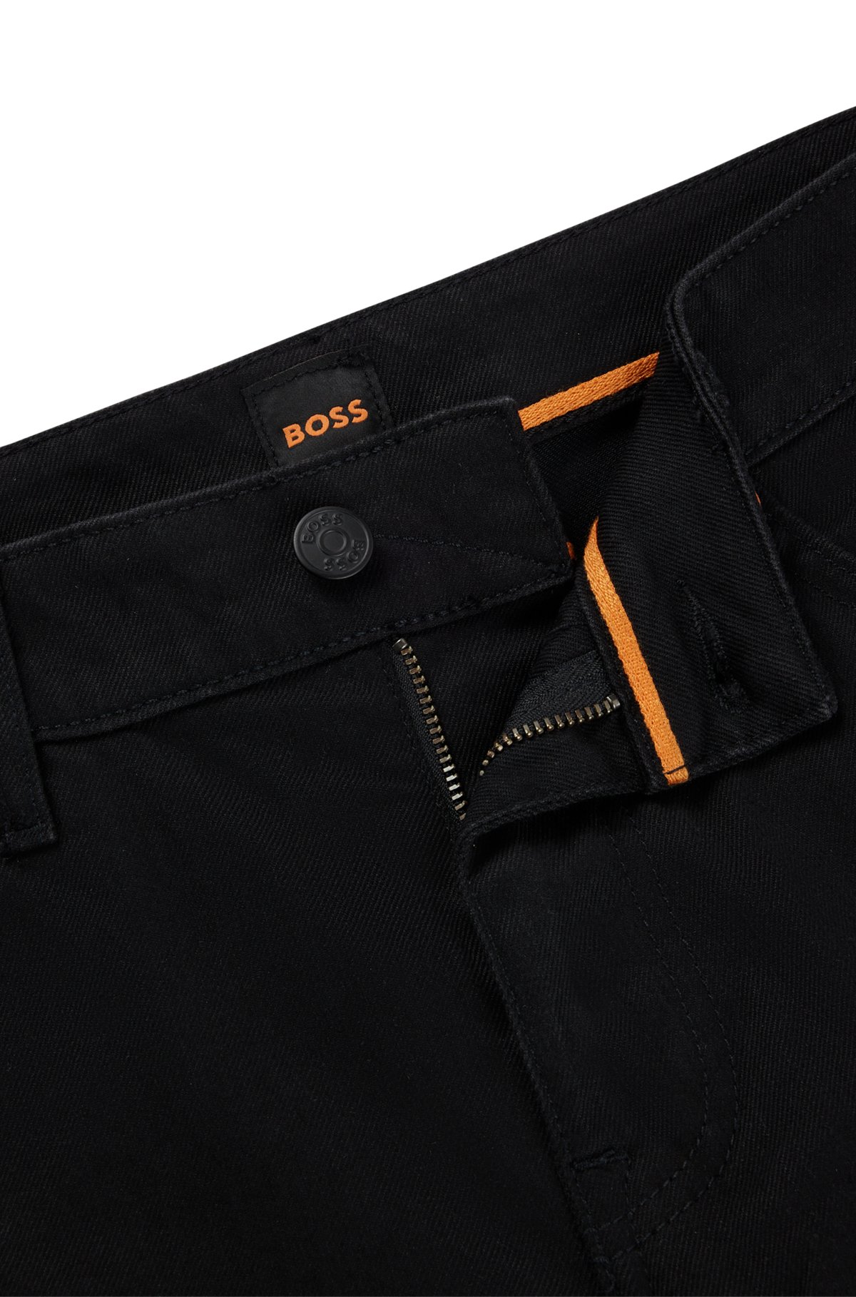 Slim-fit jeans van comfortabel zwart stretchdenim, Zwart