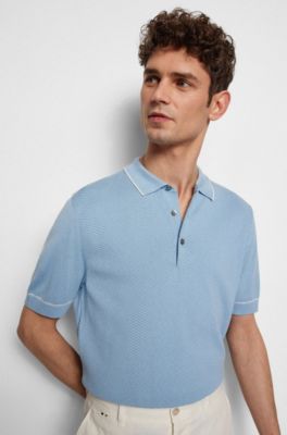 hugo boss silk polo shirt