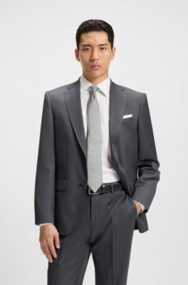 イタリアンレザーベルト シルバートーンバックル, ブラック