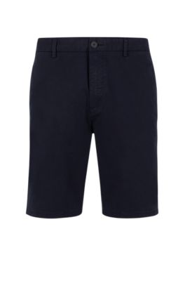 HUGO - Slim-fit chino shorts in stretch-cotton gabardine