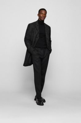 hugo boss slim fit wool coat