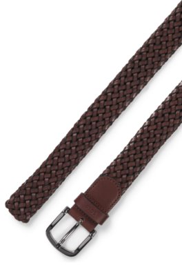 Boss Woven leather belt flätade skärp herr – bild 2