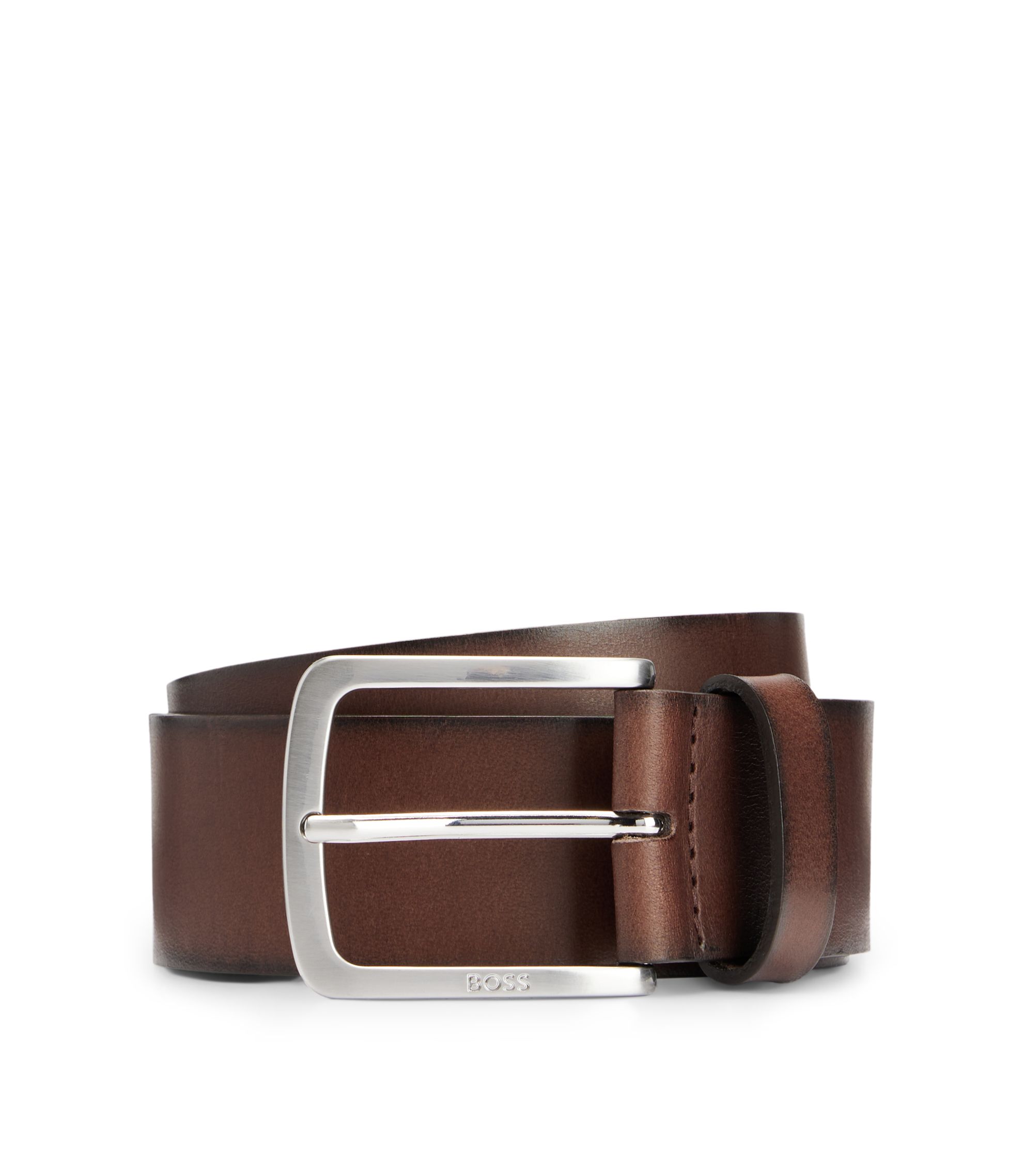 Gürtel aus italienischem Leder mit Logo-Gravur auf der Schließe