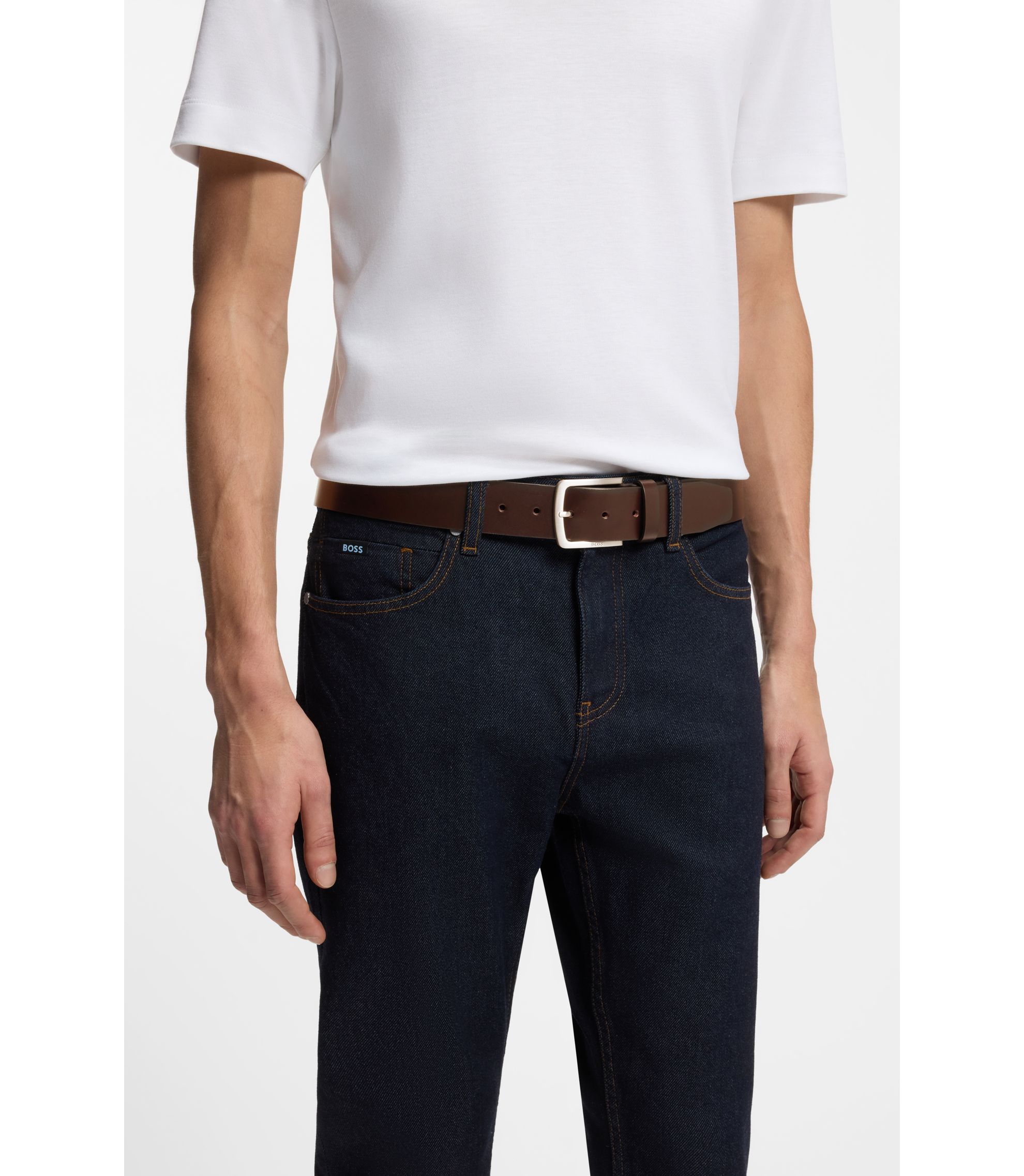 Cintura Uomo Boss In Pelle Liscia - BOSS - Store - Foto 2