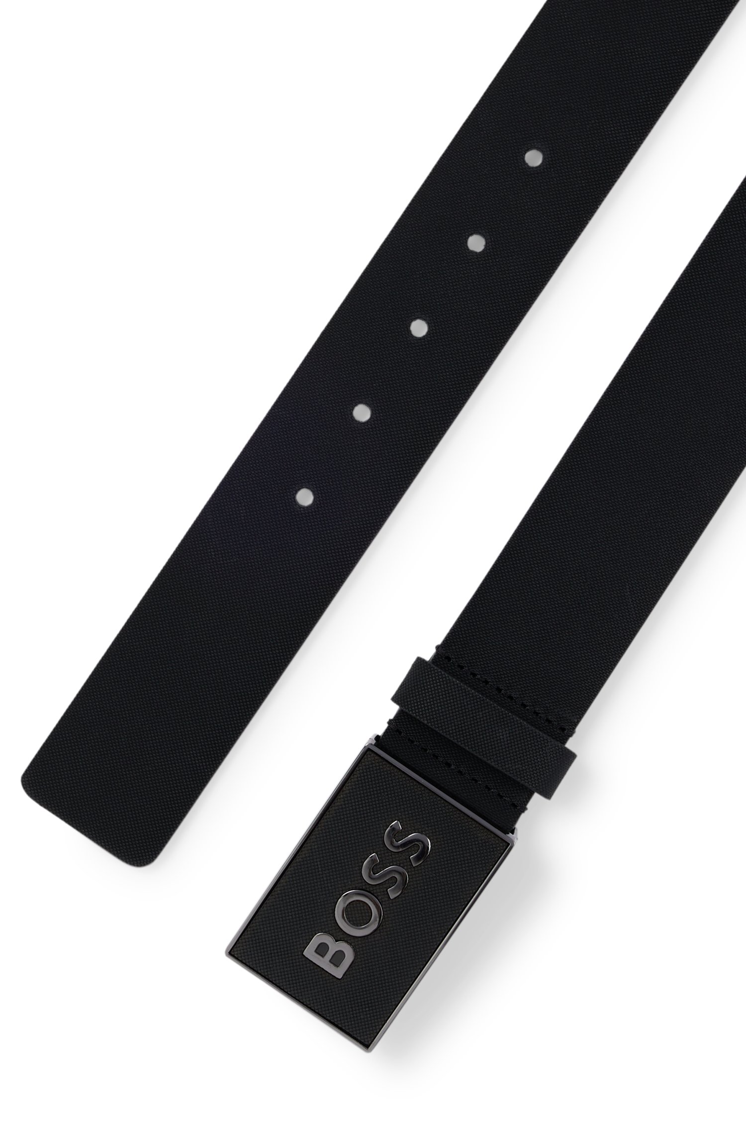 Boss Italian-made leather belt skärp & hängslen herr – bild 2