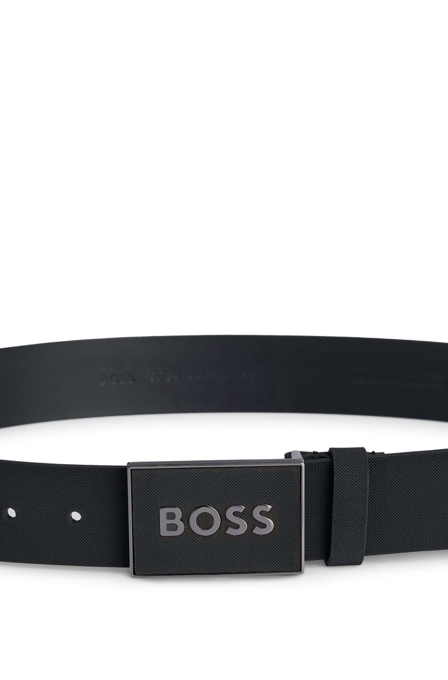 Boss Italian-made leather belt skärp & hängslen herr – bild 3