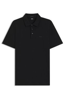 Slim-fit polo shirt in interlock cotton