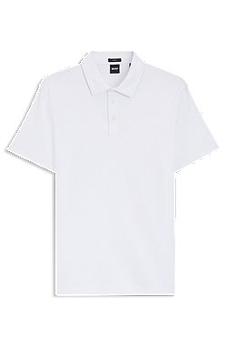 Slim-fit polo shirt in interlock cotton