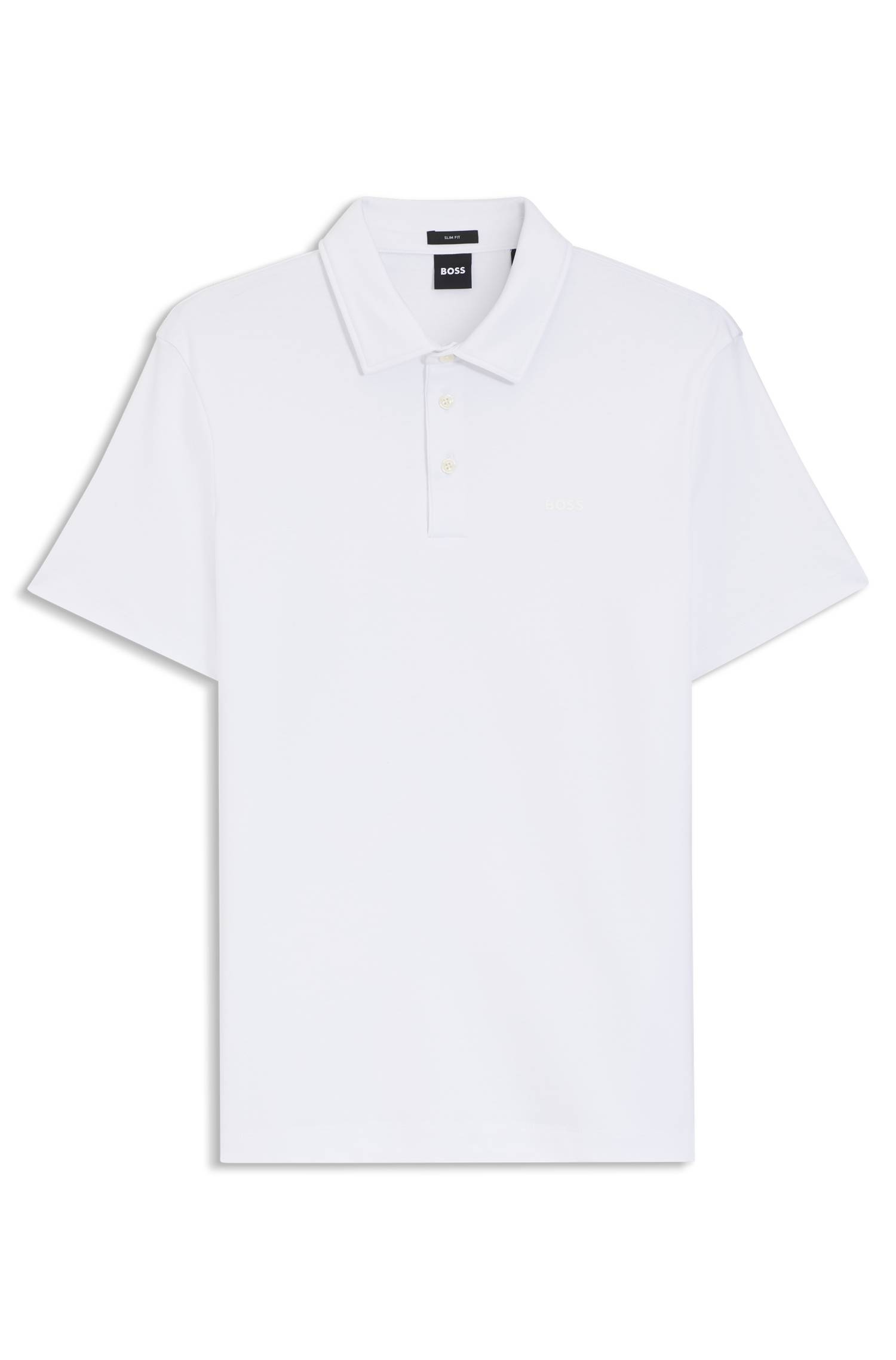 Boss Slim-fit polo shirt in interlock cotton pikéer herr – bild 4