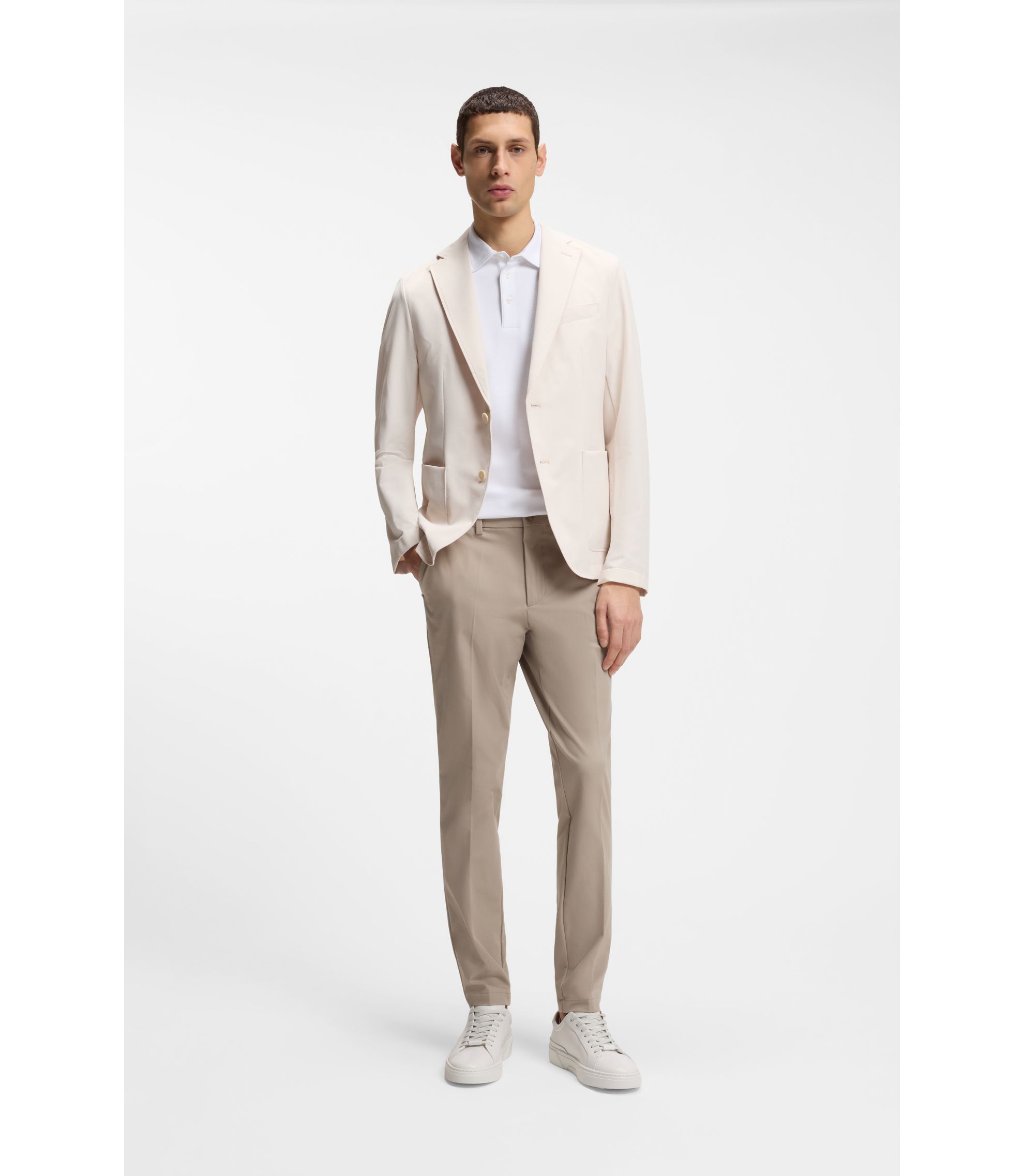 BOSS 2025 新品 未使用 コットンタオル地 白 ポロシャツ BOSS（ボス）の「BOSS x SHOHEI OHTANI コットンニット