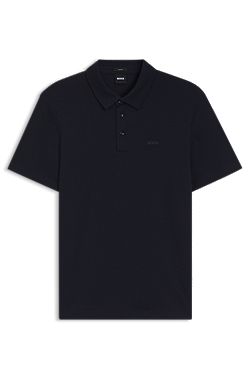 Slim-fit polo shirt in interlock cotton
