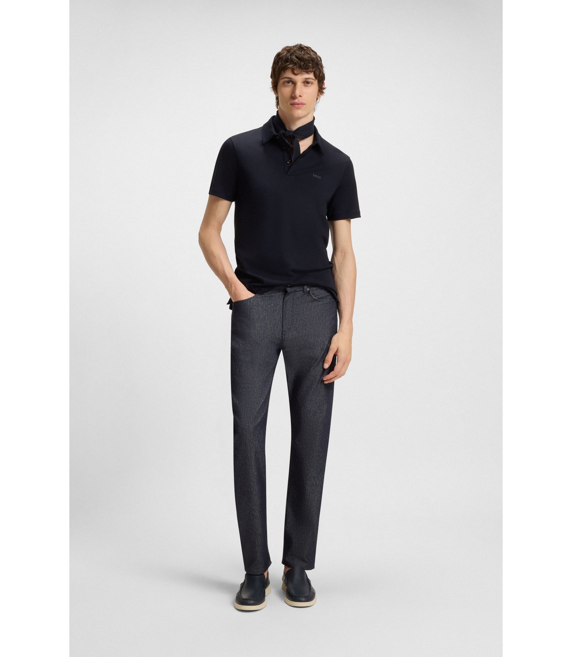 BOSS ストライプポロシャツ 青/白 BOSS ストライプポロシャツ 青/白 BOSS（HUGO BOSS） ポロシャツ