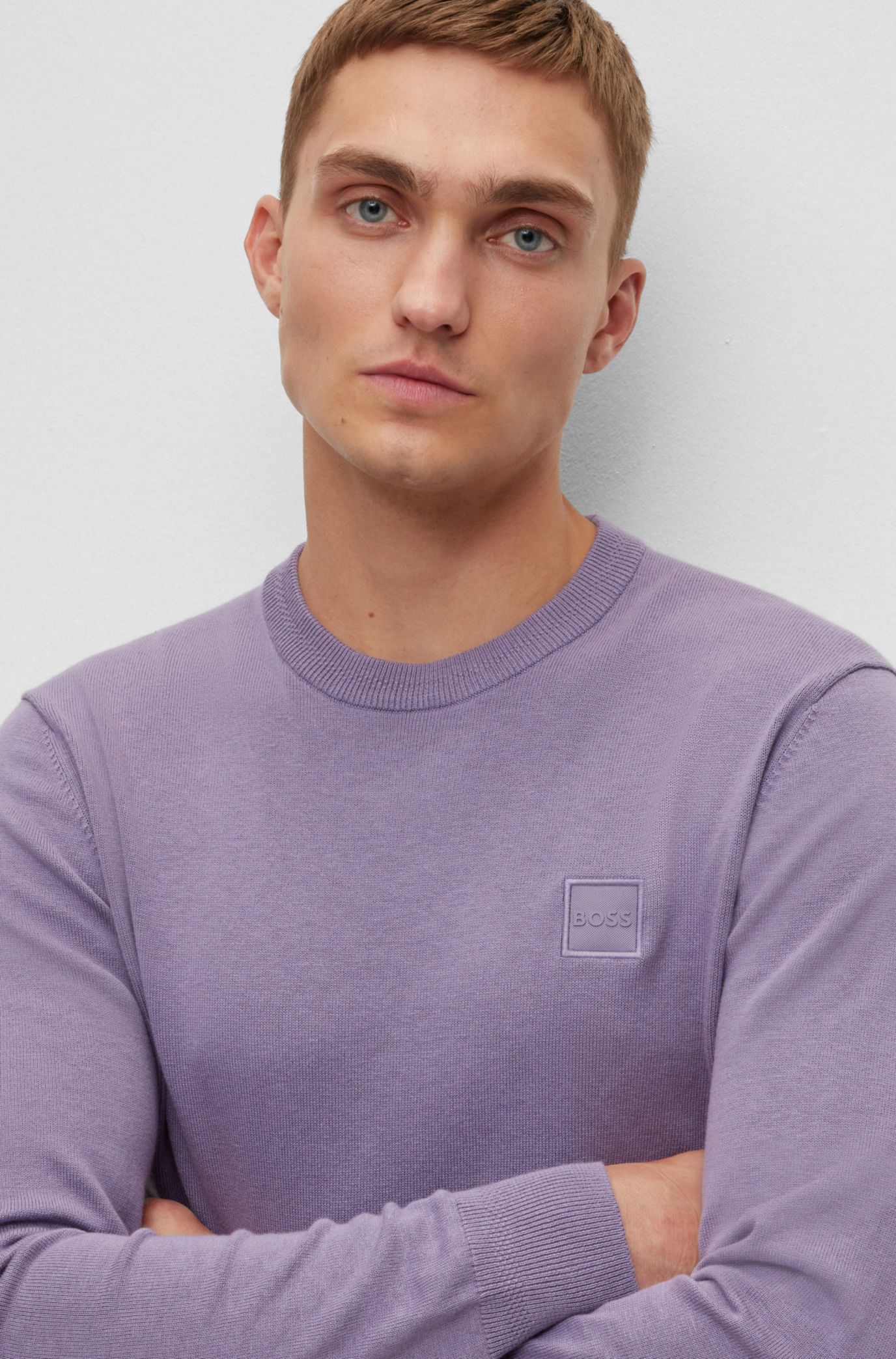 Hugo boss purple outlet jumper