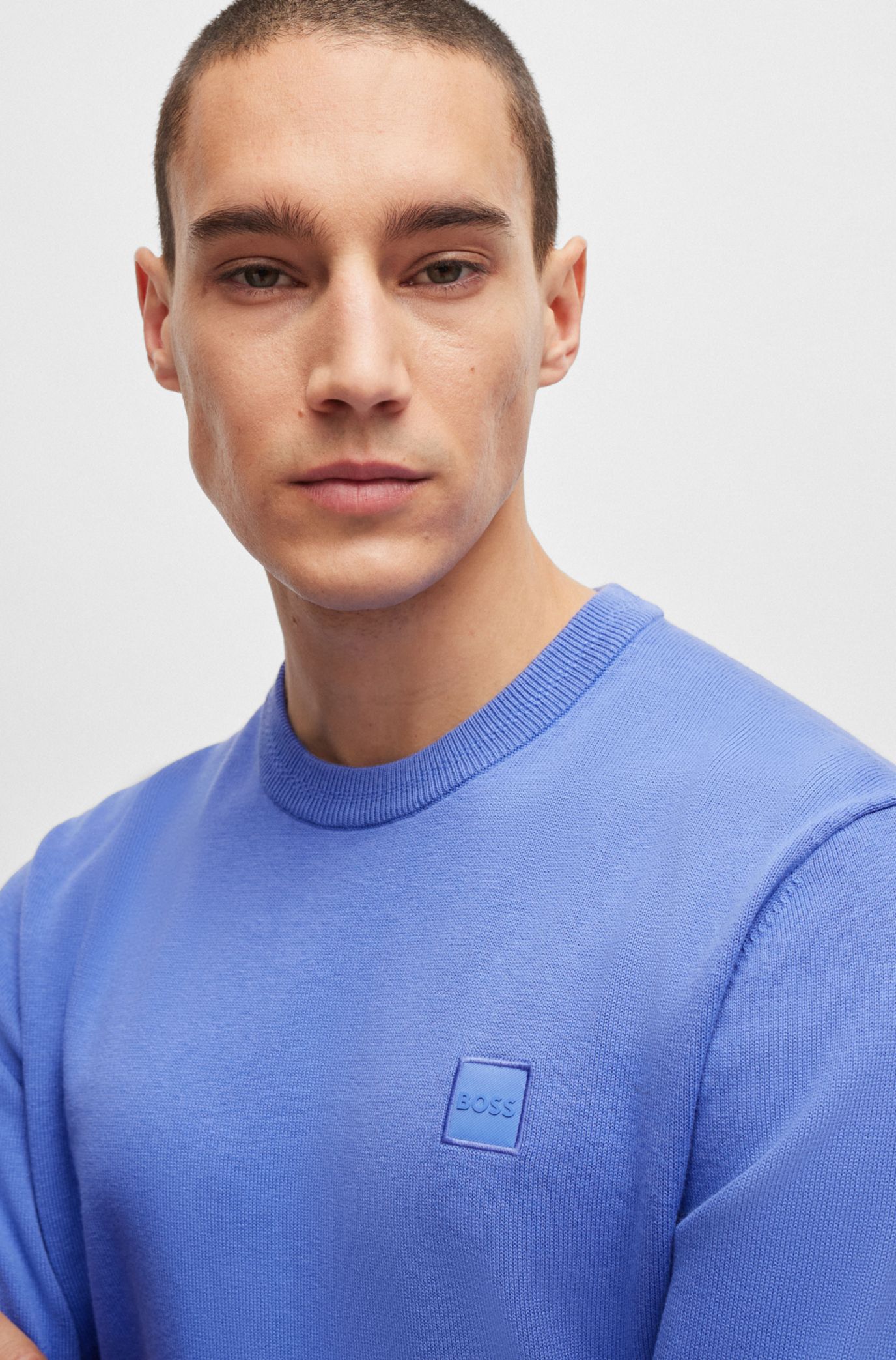 Hugo boss deals light blue jumper