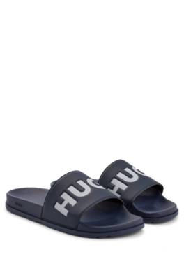 Hugo Italian-made Slides With Logo Strap