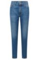 Relaxed-fit mom jeans in pure-cotton rigid denim, Blue
