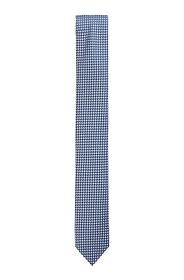 BOSS 博斯防水真丝提花图案装饰领带,  421_Medium Blue