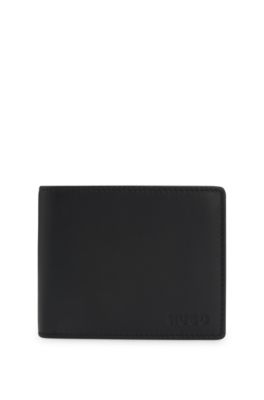 HUGO - Leather wallet with embossed logo