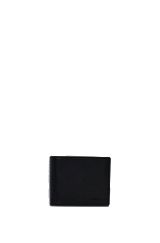 Leather wallet with embossed logo, Black