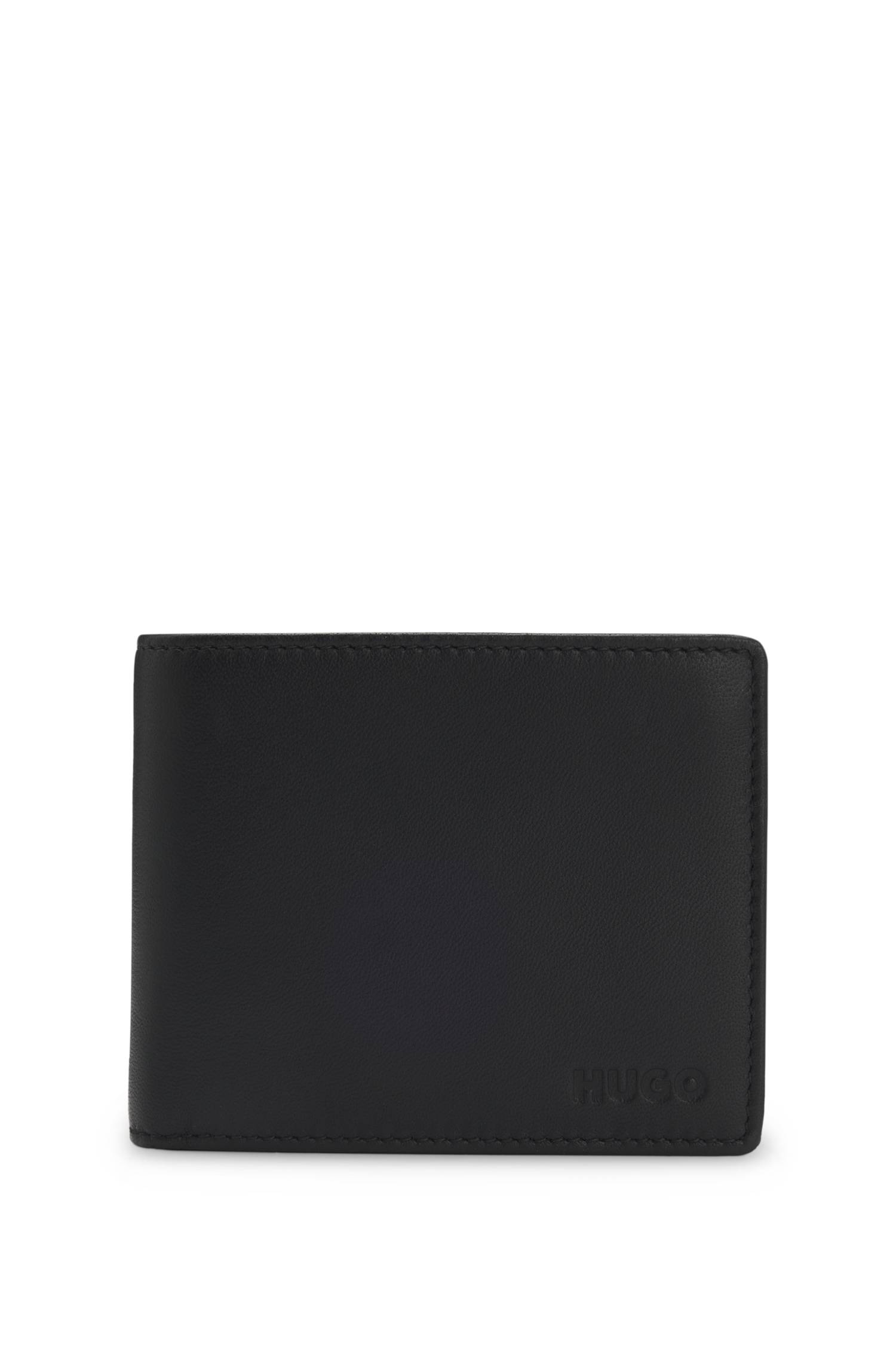 Hugo Trifold wallet in leather with embossed logo plånböcker & korthållare herr – bild 4