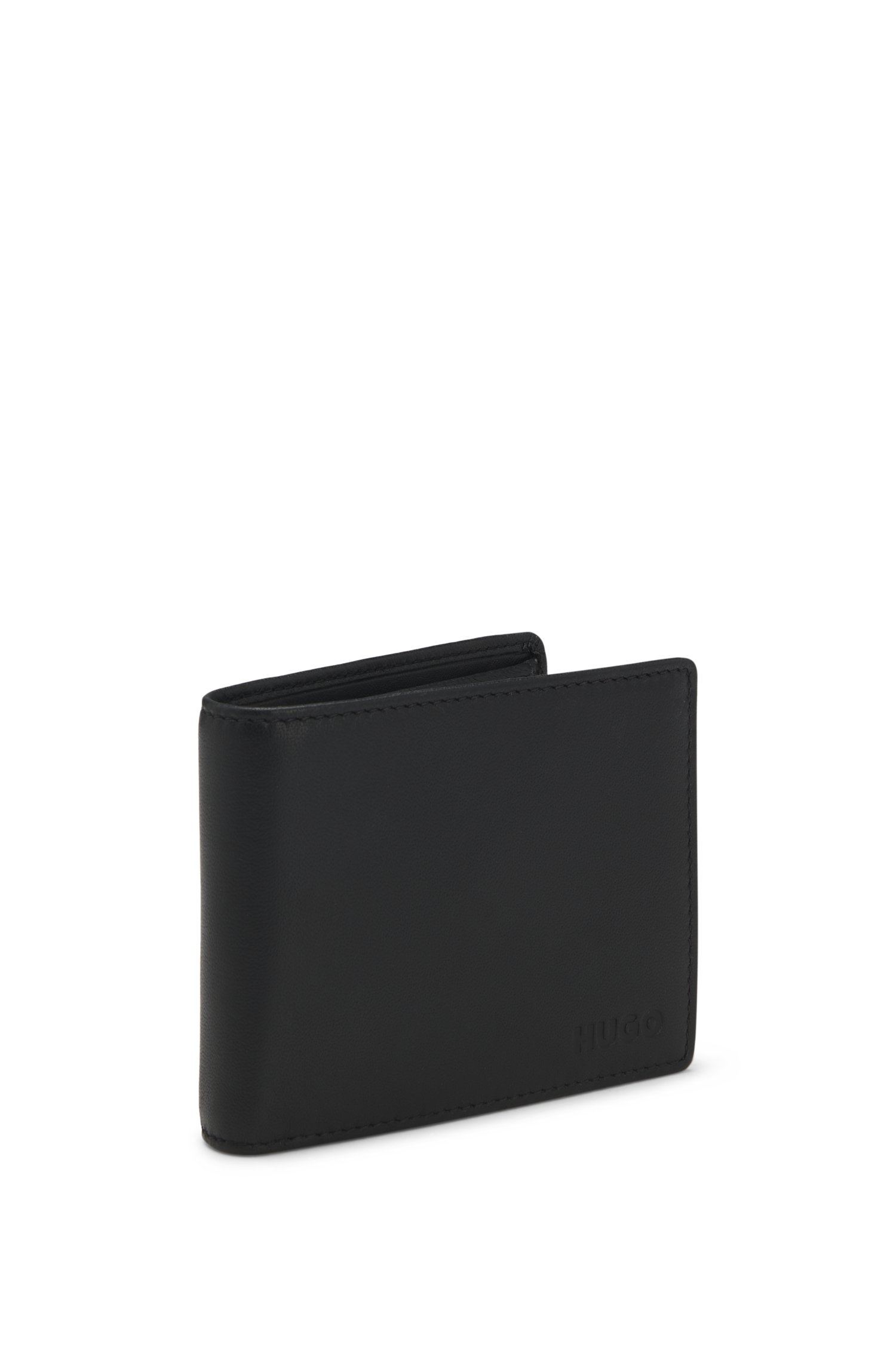 Hugo Trifold wallet in leather with embossed logo plånböcker & korthållare herr – bild 3