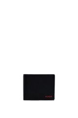 Кожаный кошелек с тисненым логотипом, Черный