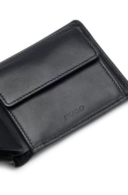 HUGO Leather wallet with embossed logo