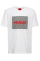 Cotton-jersey regular-fit T-shirt with logo print, White