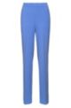 Relaxed-fit straight-leg trousers in stretch jersey, Blue
