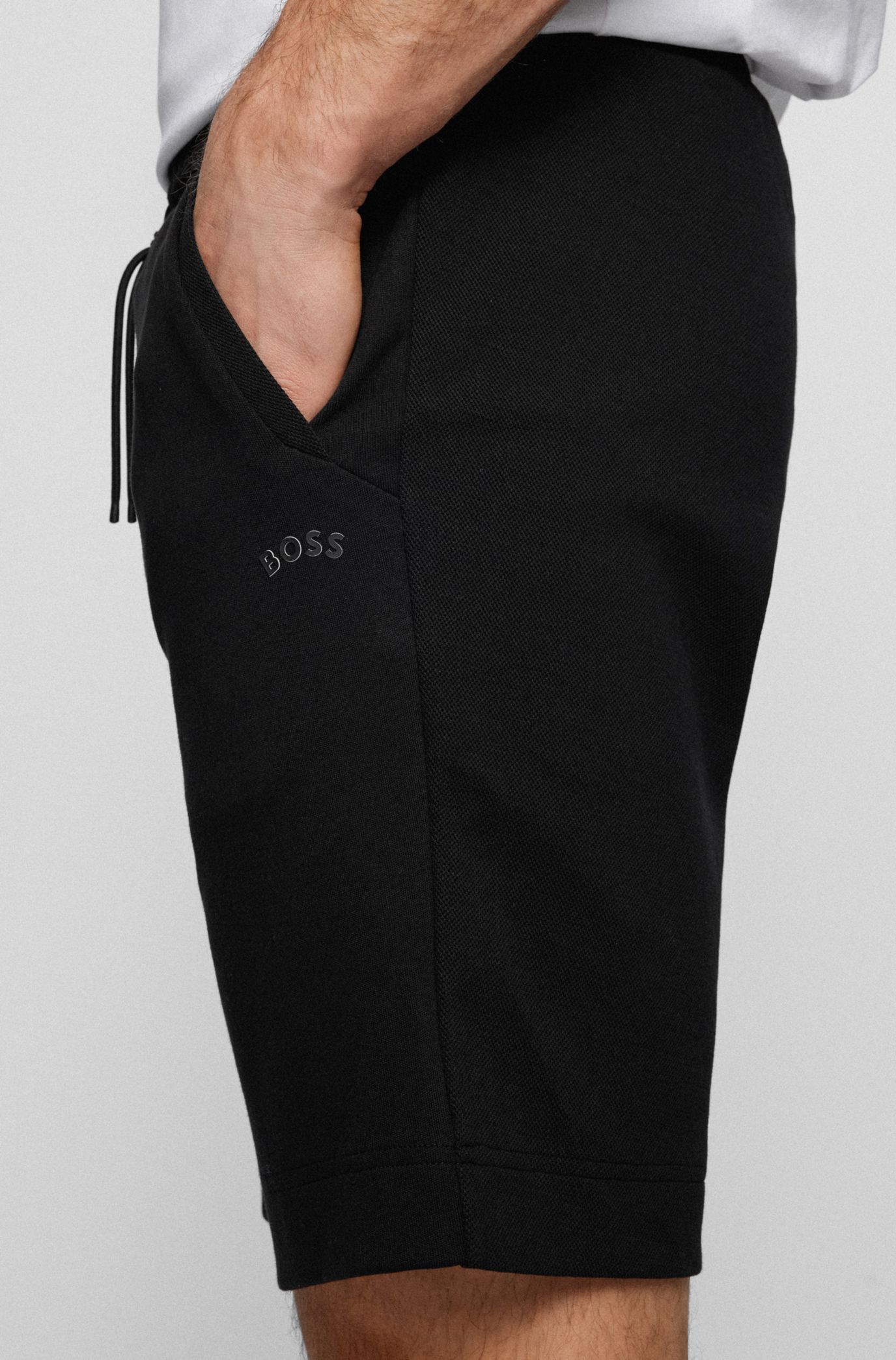 Mens black hotsell hugo boss shorts