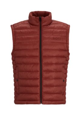 BOSS Packable gilet with tonal logo