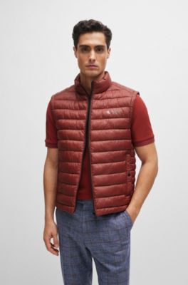 BOSS Packable gilet with tonal logo