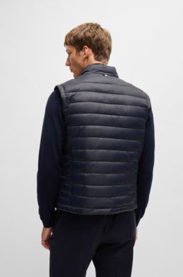 BOSS Packable gilet with tonal logo