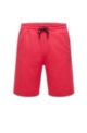 Cotton-blend regular-fit shorts with multicoloured logo, Pink