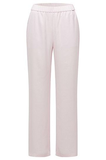 缎面宽松版型阔腿长裤,  684_Light/Pastel Pink