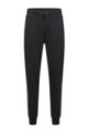 Regular-fit tracksuit bottoms with side-seam inserts, Black