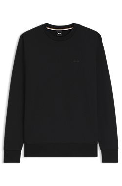 Cotton-terry sweatshirt with rubber-printed logo