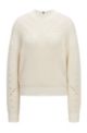 Cotton-blend sweater in a relaxed fit, White