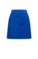 A-line mini skirt in organic cotton with stretch, Blue