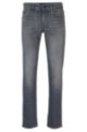 Extra-slim-fit jeans in grey cashmere-touch denim, Grey