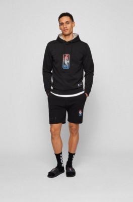 BOSS & NBA slides with collaborative branding, Black