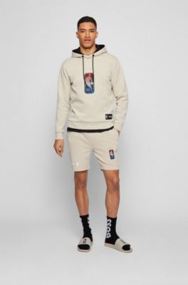 BOSS & NBA slides with collaborative branding, Light Beige