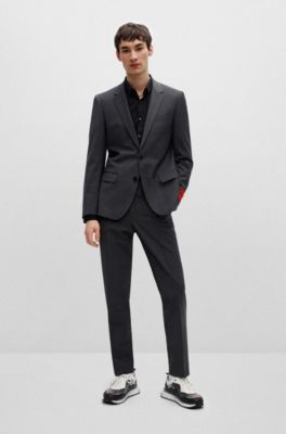 mens grey hugo boss suit