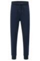 Relaxed-fit tracksuit bottoms with metallic logo, Dark Blue